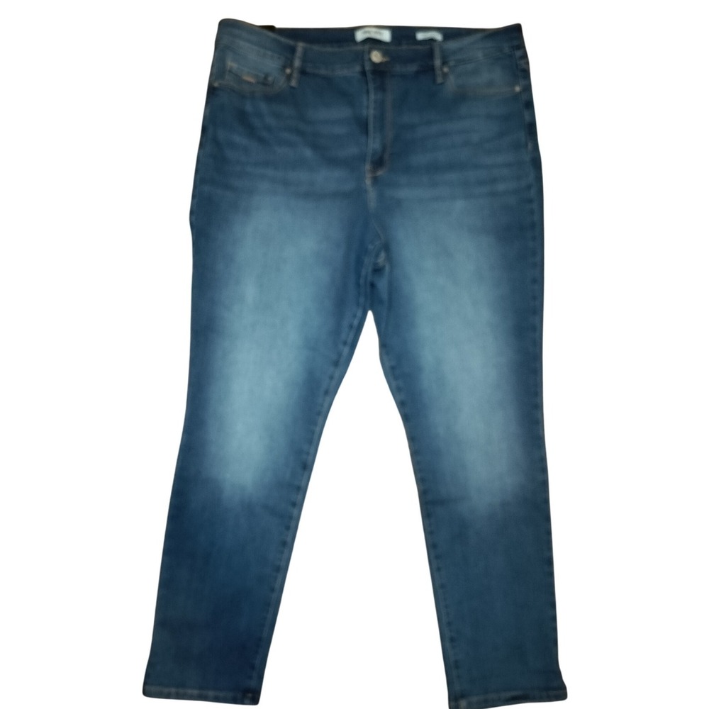 Nine West Women's 16 High Rise Skinny Ankle Medium Wash Denim Super Stretchy NWT